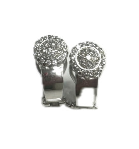 7-1-257173-1-Pendientes con circonitas de oro blanco 18K, L 1.8 cm