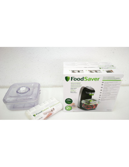 7-1-204850-1-Cocina FoodSaver Fresh Appliance Envasadora Al Vacío, 25 W, Acero Inoxidable, Negro 