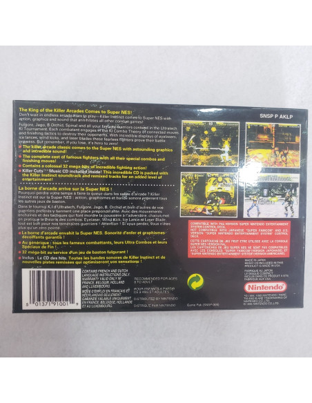 7-7-69723-2-Videojuego Super nintendo killer instinct(replicada)