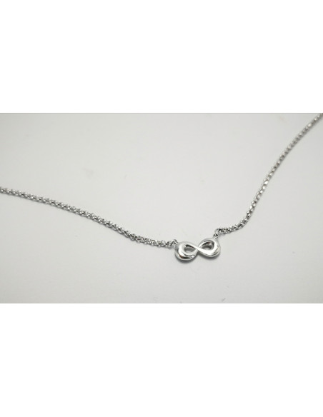 8-1-186739-2-Cadena eslabones tipo rolo Infinito ECL9354 de Rodio 