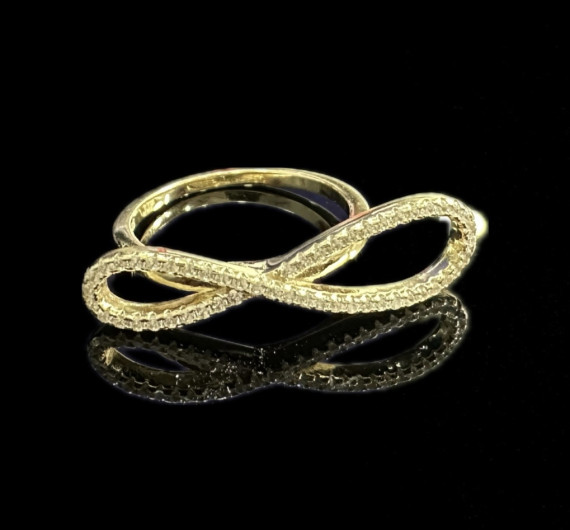 8-1-246691-1-Anillo infinito piedras de plata de ley 925 baño oro 18K