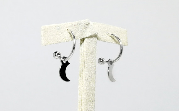 8-2-93050-4-Pendientes aro con luna 12 mm