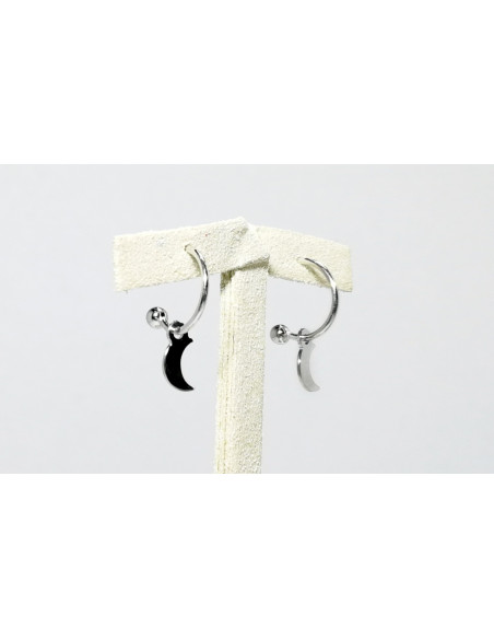 8-2-93050-4-Pendientes aro con luna 12 mm
