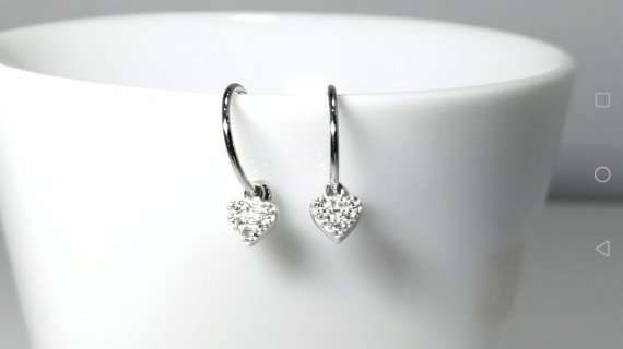 8-2-93088-2-Pendientes aro corazón con piedra 12 mm