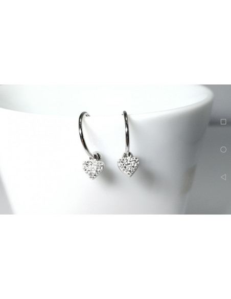 8-2-93088-3-Pendientes aro corazón con piedra 12 mm