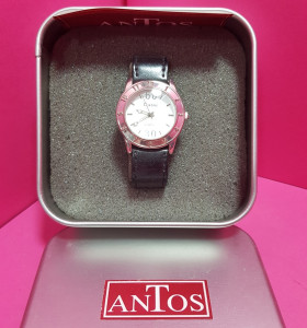 8-8-66943-1-Reloj pulsera señora Antos Cussi negro (Sin Uso)