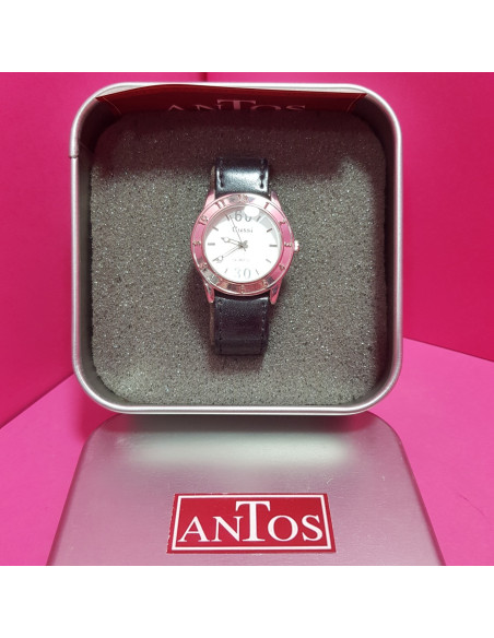 8-8-66943-1-Reloj pulsera señora Antos Cussi negro (Sin Uso)
