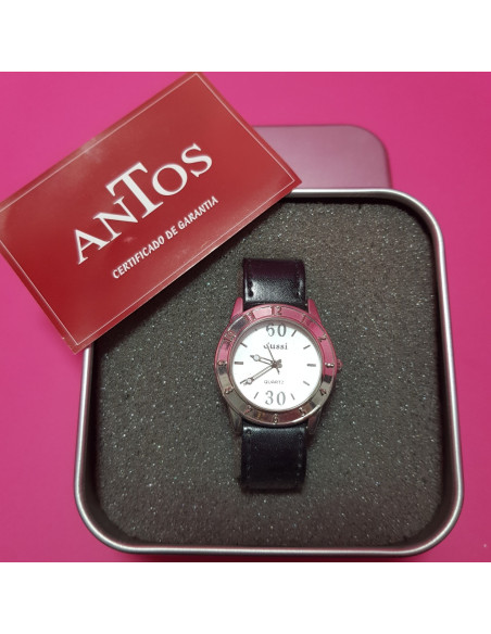 8-8-66943-2-Reloj pulsera señora Antos Cussi negro (Sin Uso)