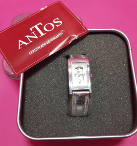 8-8-66944-1-Reloj pulsera señora Antos IK rectangular plateado (Sin Uso) 2