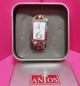 8-8-66945-1-Reloj pulsera señora Antos IK rectangular leopardo (Sin Uso)