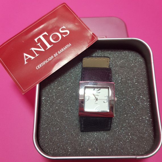 8-8-66946-2-Reloj pulsera señora Antos Sole negro (Sin Uso)