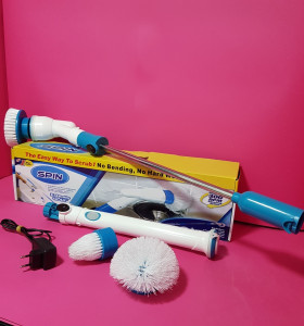 8-8-68458-1-Limpieza Spin Cepillo Ajustable Limpiador De Superficies