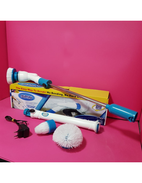 8-8-68458-1-Limpieza Spin Cepillo Ajustable Limpiador De Superficies