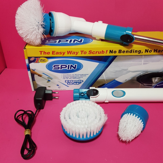 8-8-68458-3-Limpieza Spin Cepillo Ajustable Limpiador De Superficies