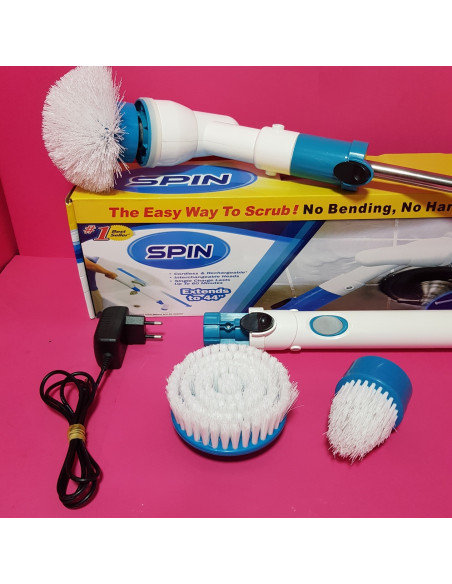 8-8-68458-3-Limpieza Spin Cepillo Ajustable Limpiador De Superficies
