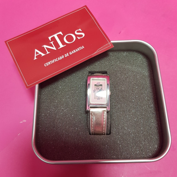 8-8-66942-2-Reloj pulsera señora Antos IK rectangular rosa(Sin Uso)