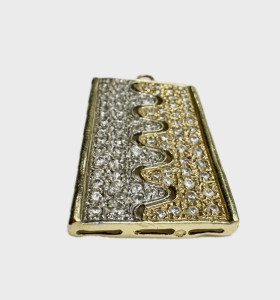 9-7-71288-1-Colgante rectangular circonitas de oro bicolor 18K 2