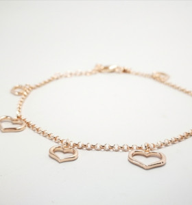 9-1-186795-2-Pulsera eslabones Corazones EBR 19312 Rosa plata 2