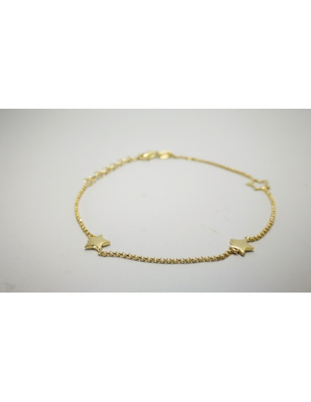 9-1-186942-1-Pulsera estrellas dorada EBR10314 Rodio