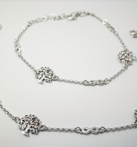 9-1-186964-1-Pulsera arbolito corazones blanco y lila EBR17436 Rodio