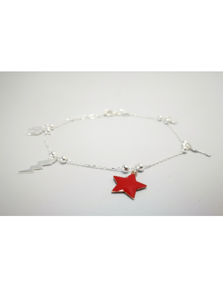9-1-187027-1-Pulsera corazones esmalte rojos plata de ley 925 Ambr715