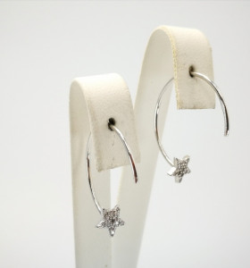 9-1-187095-1-Pendientes aro con luna piedras D 2 cm de Rodio