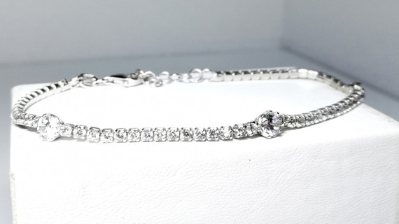 9-2-93200-3-Pulsera cordón circonitas 3 centrales