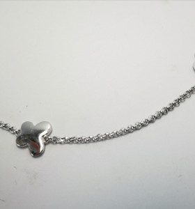 9-1-186787-1-Pulsera eslabones tipo rolo 2 Mariposas EBR 10309 de Rodio 2