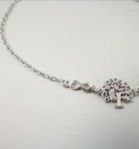 9-1-186890-1-Pulsera arbolito corazones rosa EBR17439 Rodio 2