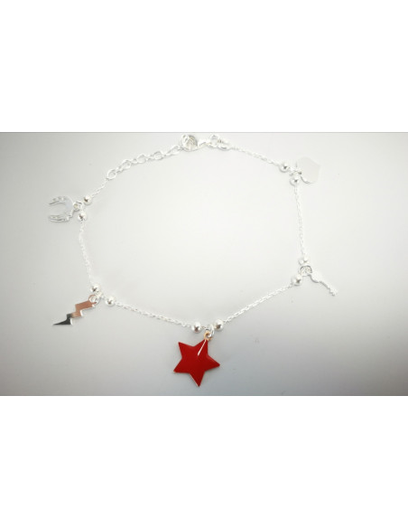 9-1-187026-2-Pulsera corazones esmalte rojos plata de ley 925 Ambr715