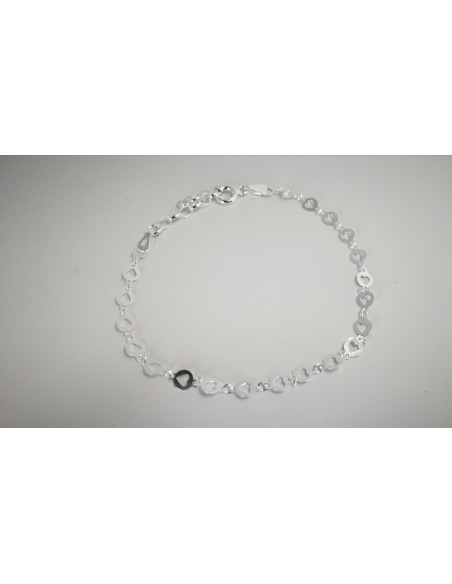 9-1-187051-2-Pulsera linea circulos corazón de plata de ley 925