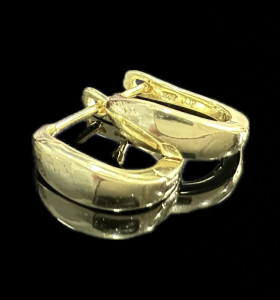 9-1-246643-1-Pendientes tipo aro ovalado de plata de ley 925 baño oro 18K, 1,95 cm