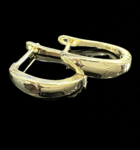 9-1-246643-1-Pendientes tipo aro ovalado de plata de ley 925 baño oro 18K, 1,95 cm 2