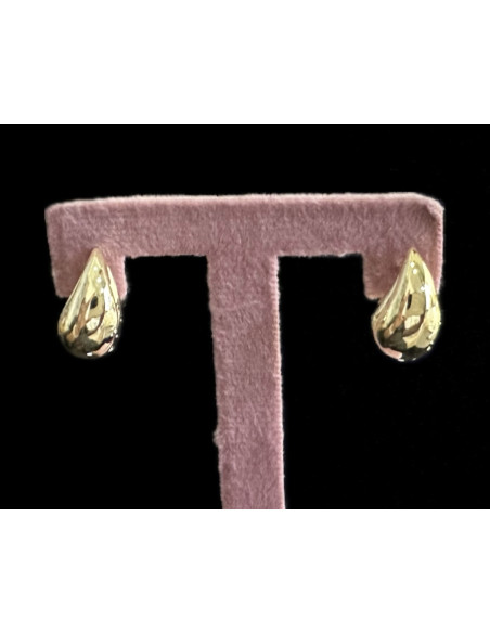 9-1-246666-1-Pendientes forma gota pequeña de plata de ley 925 baño oro 18K