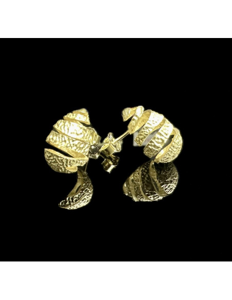 9-1-246679-2-Pendientes tipo gota mate de plata de ley 925 baño oro 18K