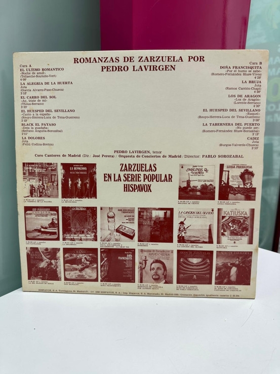 9-9-49204-2-Sonido Vinilo Romanzas de Zarzuela por Pedro Lavirgen