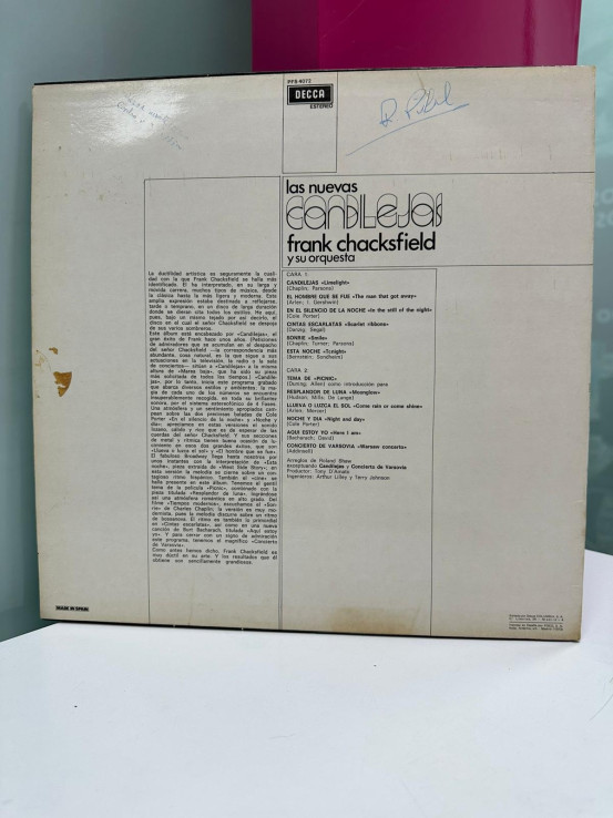 9-9-49205-2-Sonido Vinilo Las nuevas candilejas. Frank Chaksfield y su orquesta