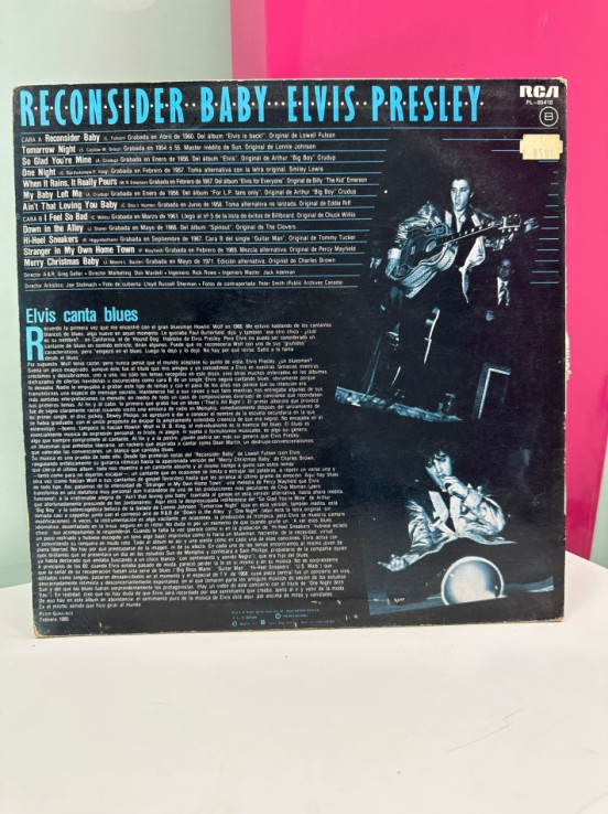 9-9-61049-2-Vinilo Reconsider baby. Elvis Presley