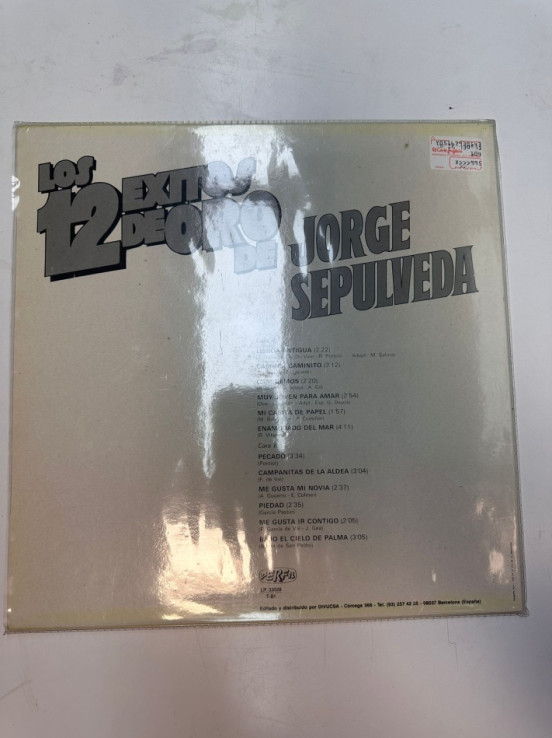 9-9-66109-3-Vinilo los 12 exitos de oro de jorge sepulveda