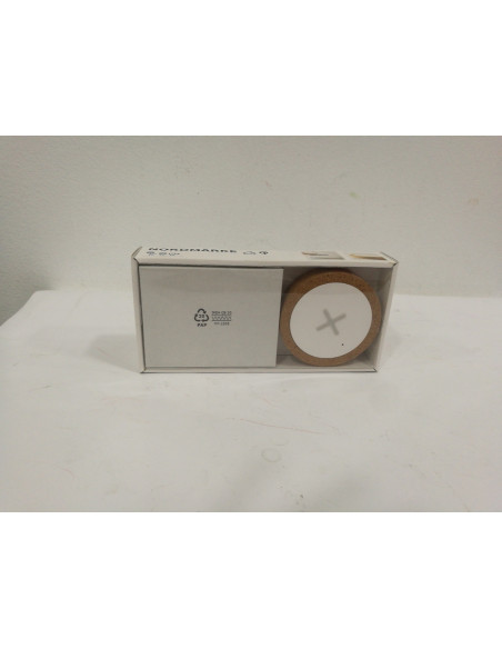 9-2-94738-1-NORDMÄRKE Cargador inalámbrico, blanco, corcho Nuevo