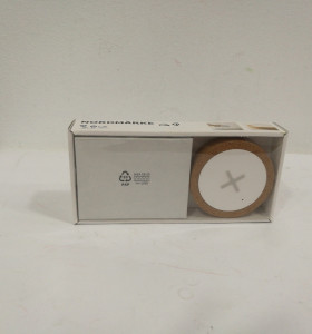 9-2-94739-1-NORDMÄRKE Cargador inalámbrico, blanco, corcho Nuevo