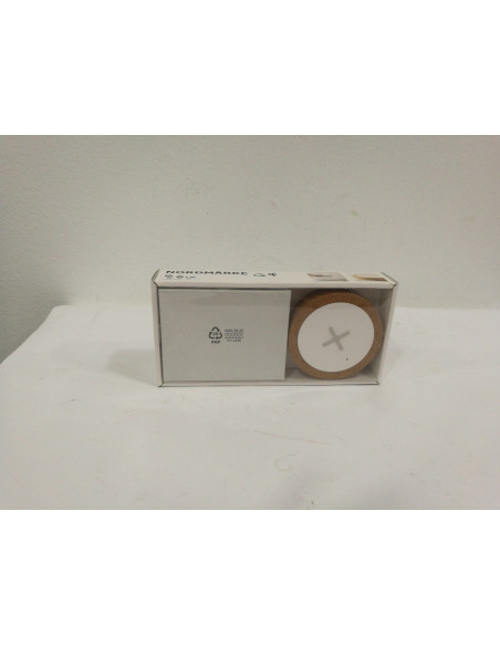 9-2-94739-1-NORDMÄRKE Cargador inalámbrico, blanco, corcho Nuevo