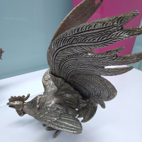 9-9-51875-5-Adorno Pareja Gallos De Pelea Bronce