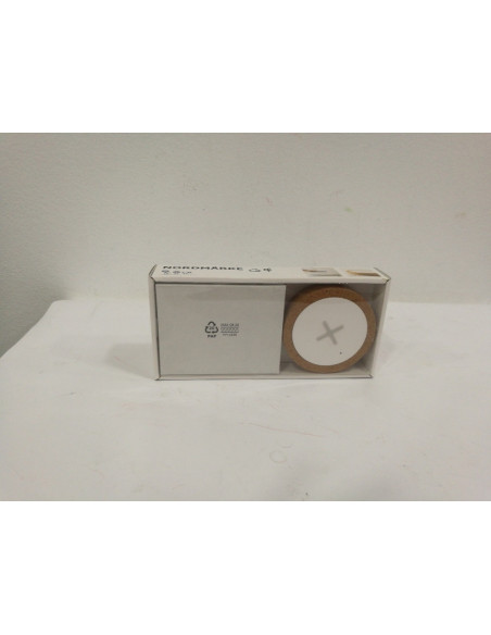 9-2-94718-1-NORDMÄRKE Cargador inalámbrico, blanco, corcho Nuevo