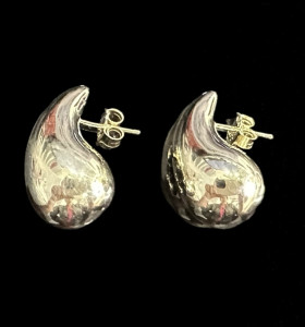 9-1-246665-1-Pendientes forma gota pequeña de plata de ley 925 baño oro 18K 2