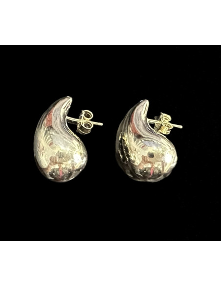 9-1-246665-2-Pendientes forma gota pequeña de plata de ley 925 baño oro 18K