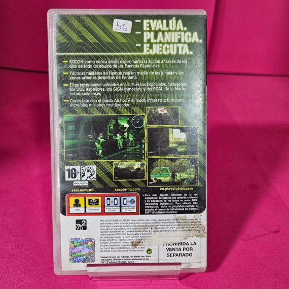 8-8-70982-5-Videojuego PSP SOCOM : U.S. Navy SEALs Tactical Strike 
