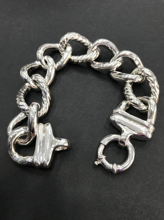 6-1-149796-2-Pulsera plata eslabones (26.0-26.5 g)