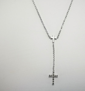 6-1-186763-1-Cadena eslabones tipo rolo y Cruces ECL7677 de Rodio  2