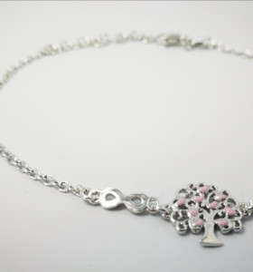 6-1-186886-1-Pulsera arbolito corazones rosa EBR17439 Rodio
